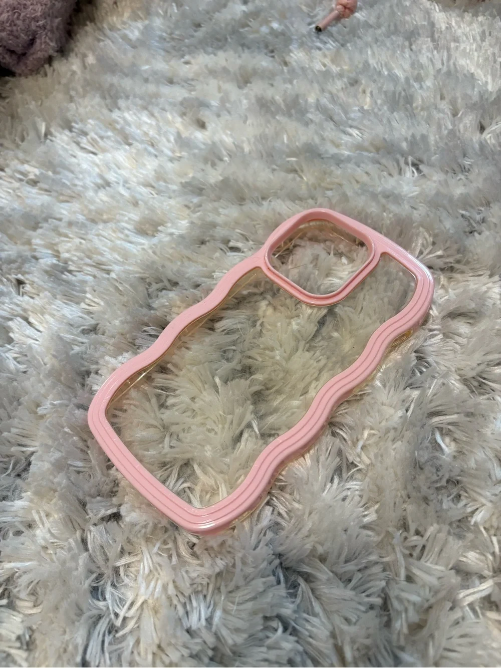 Pink iPhone Case Set of 3 - Soft Pink Decorative and Clear Protective Covers